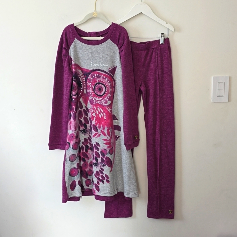 Deux par Deux Dress & Leggings Outfit Set sz 12